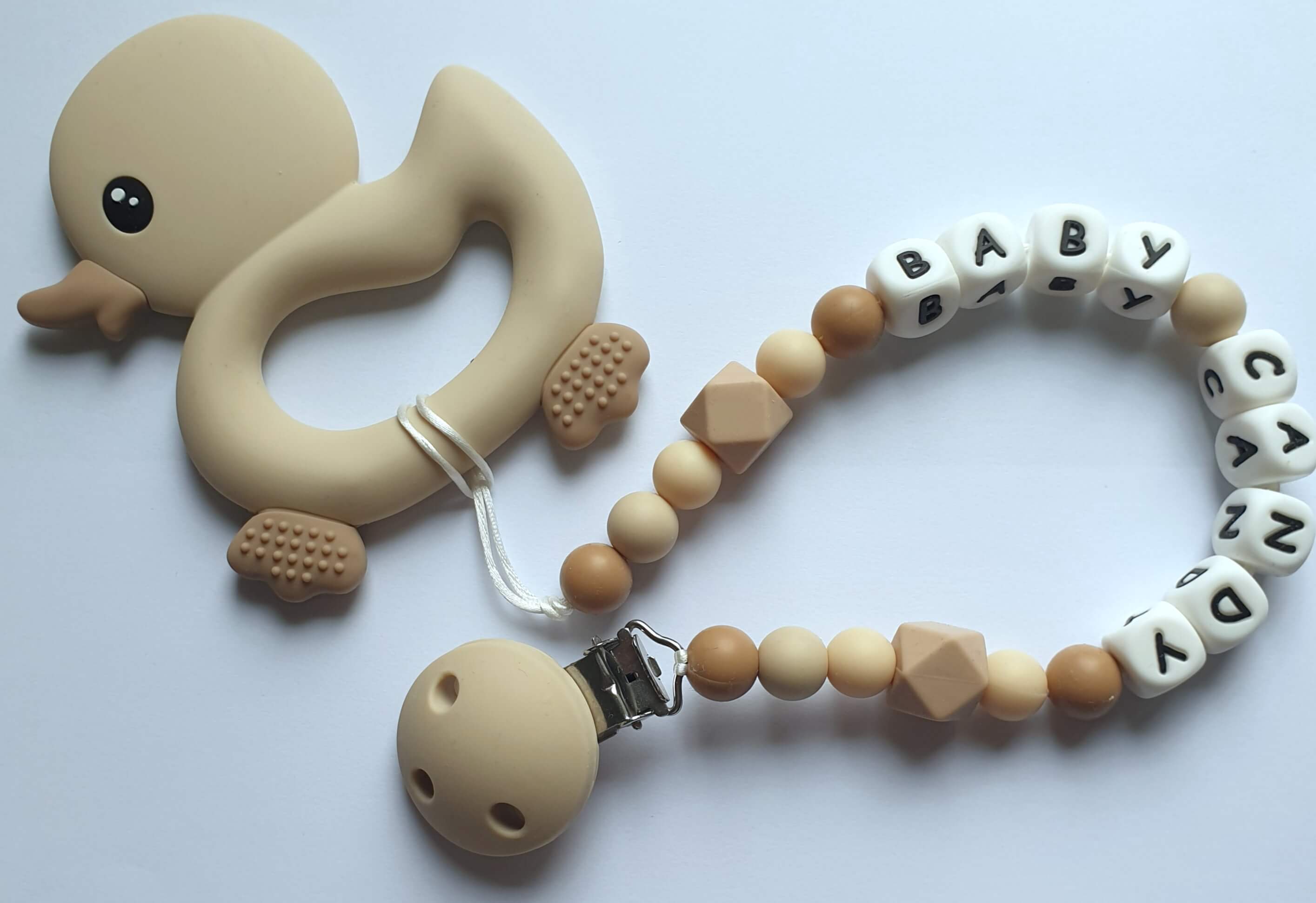 Čiulptuko/kramtuko laikiklis ir kramtukas "Ančiukas"