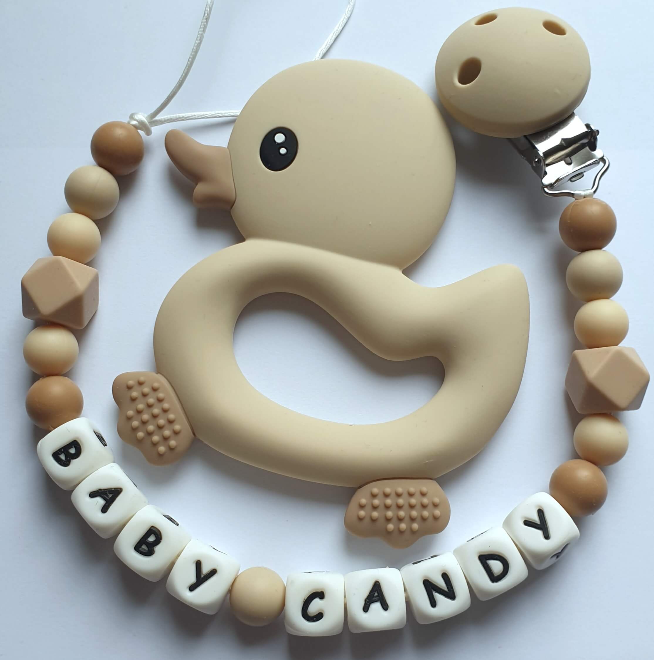 Čiulptuko/kramtuko laikiklis ir kramtukas "Ančiukas"