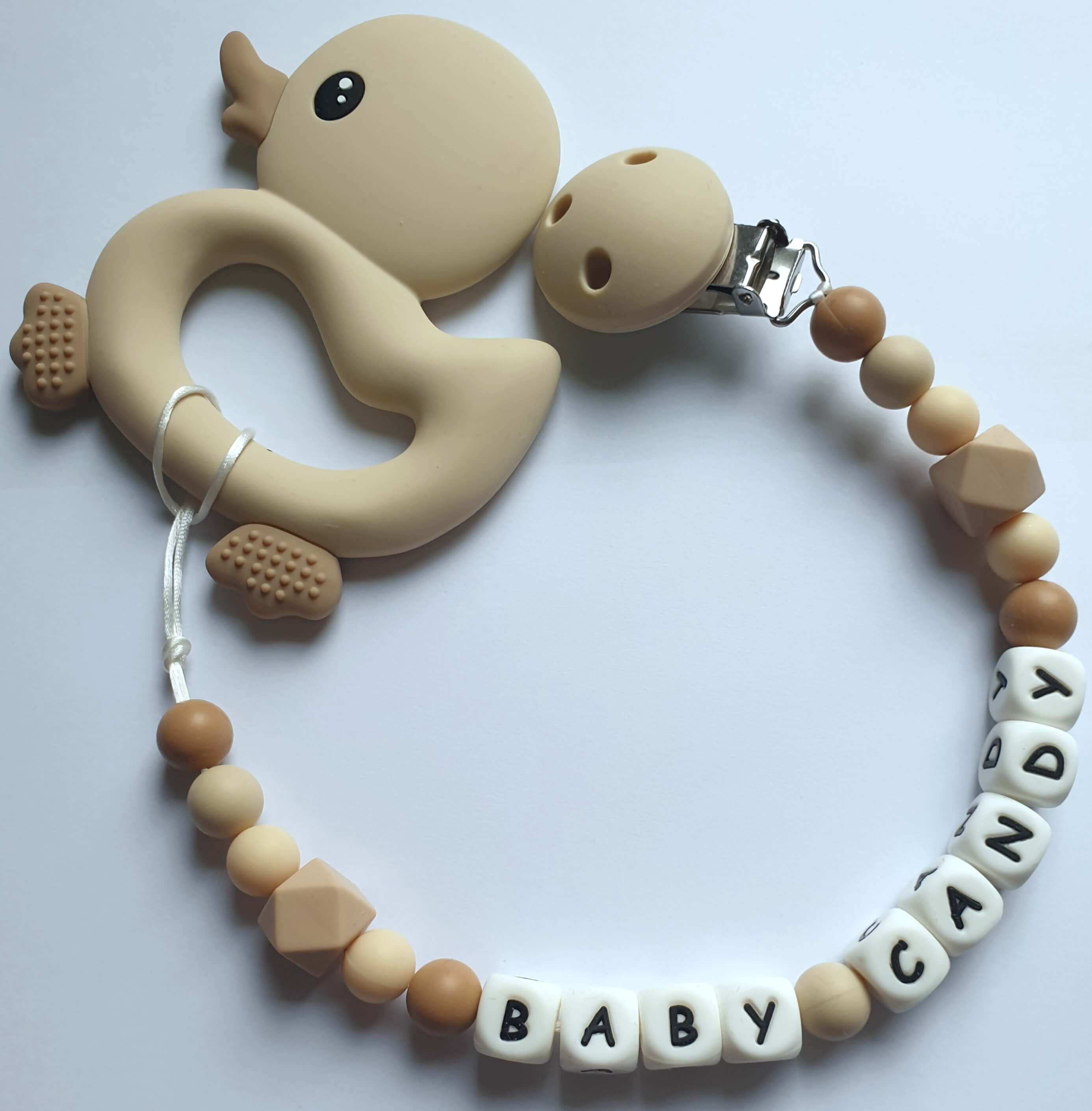 Čiulptuko/kramtuko laikiklis ir kramtukas "Ančiukas"