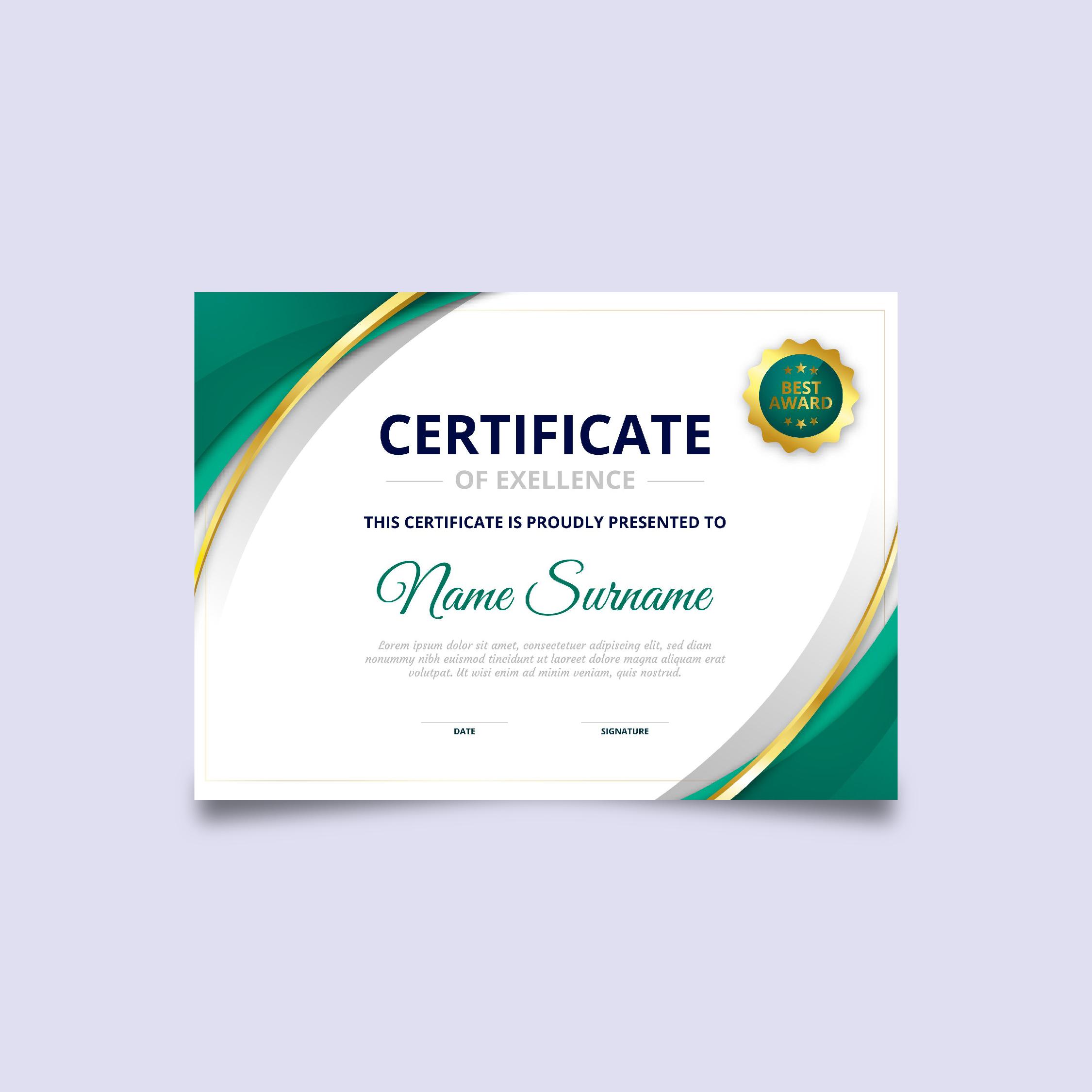 Certificate (Template Based)
