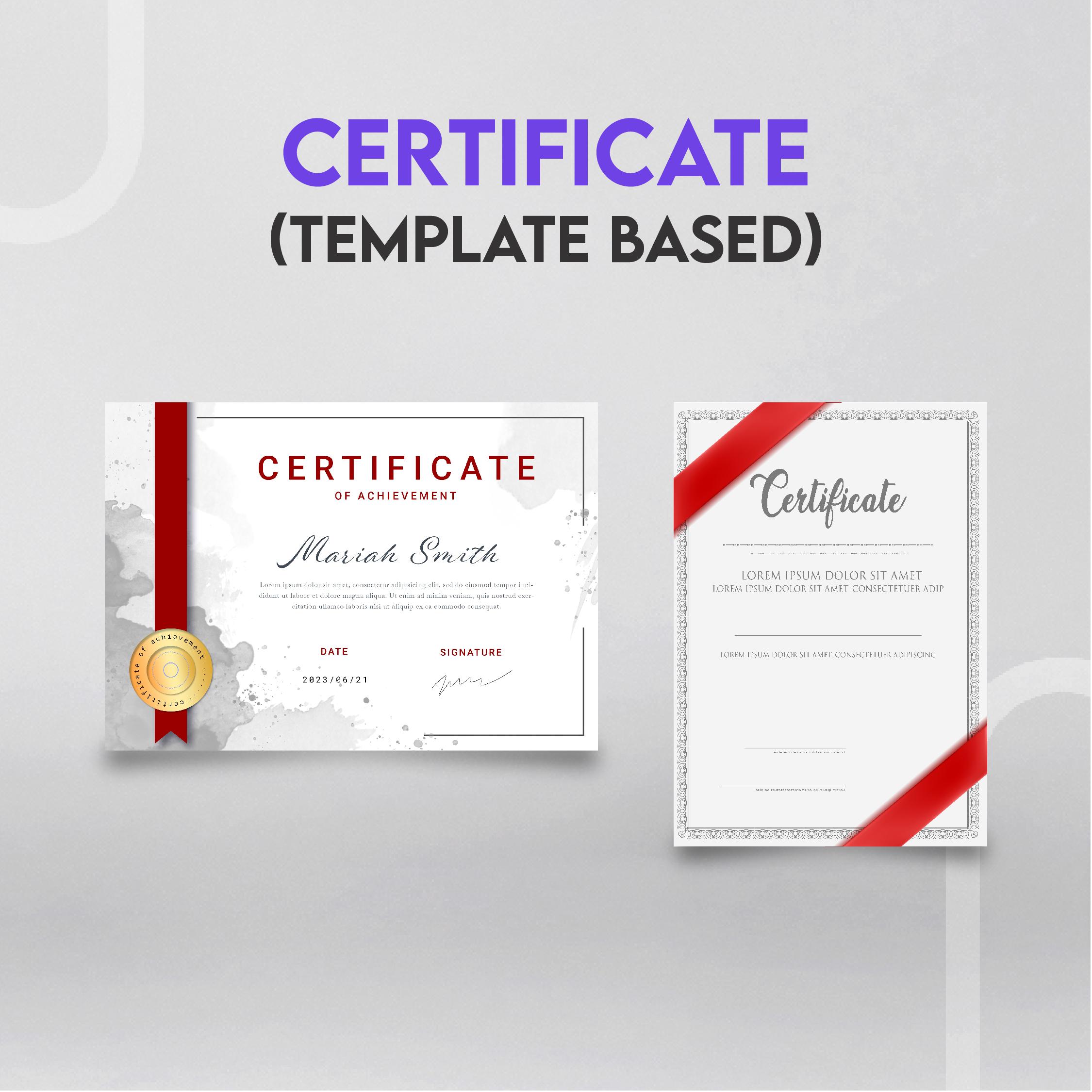 Certificate (Template Based)
