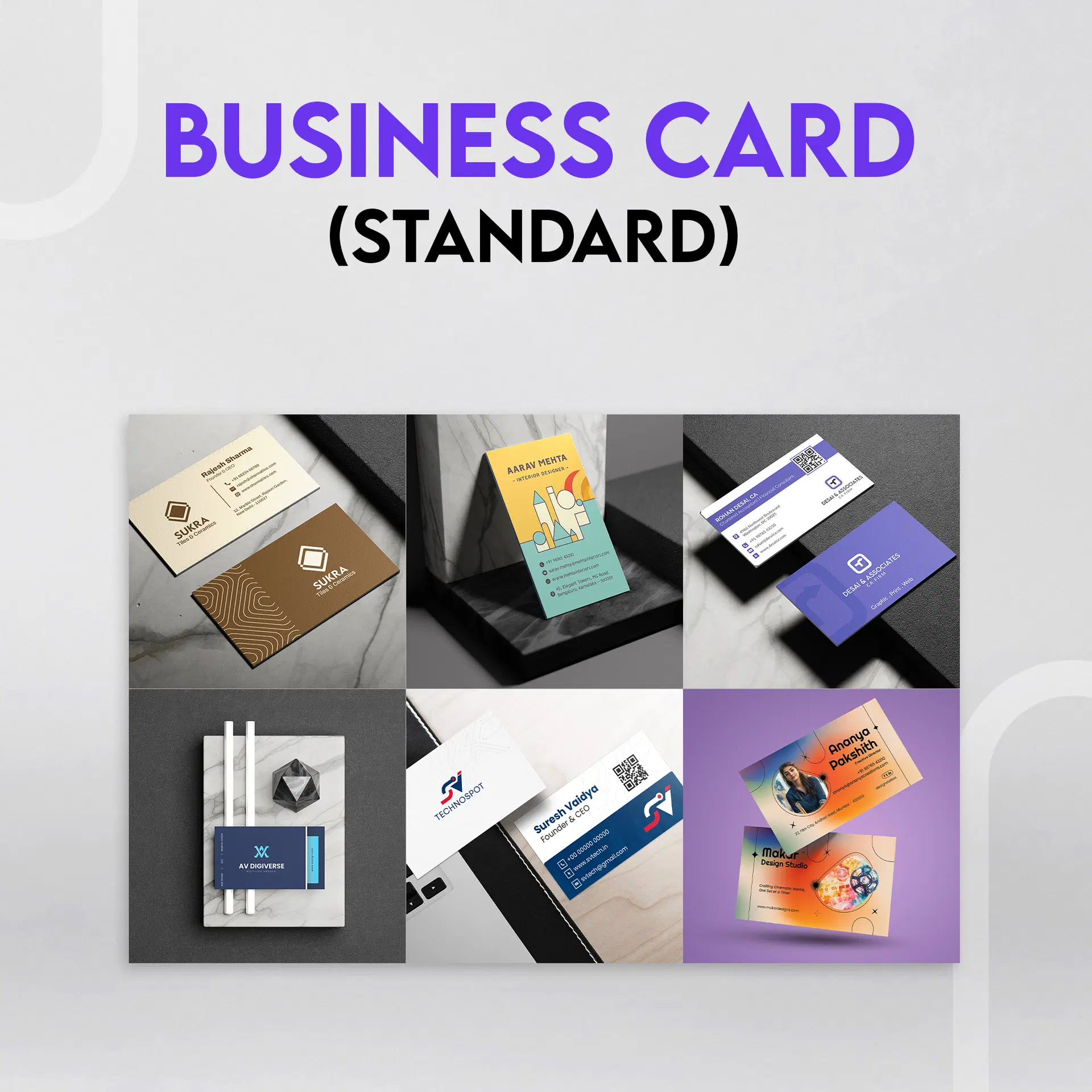 Custom Visiting Card Design (Standard)