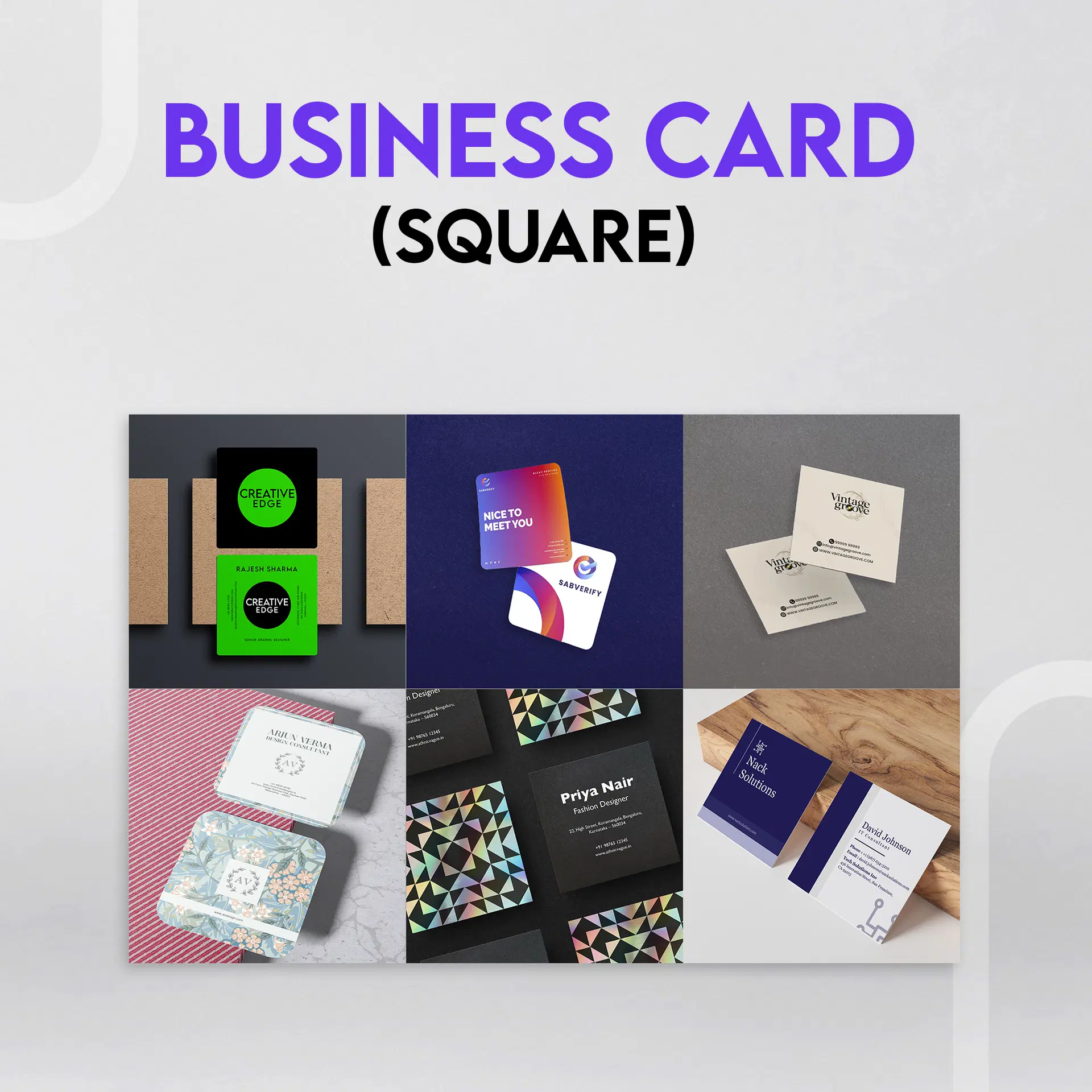 Custom Visiting Card Design (Standard)