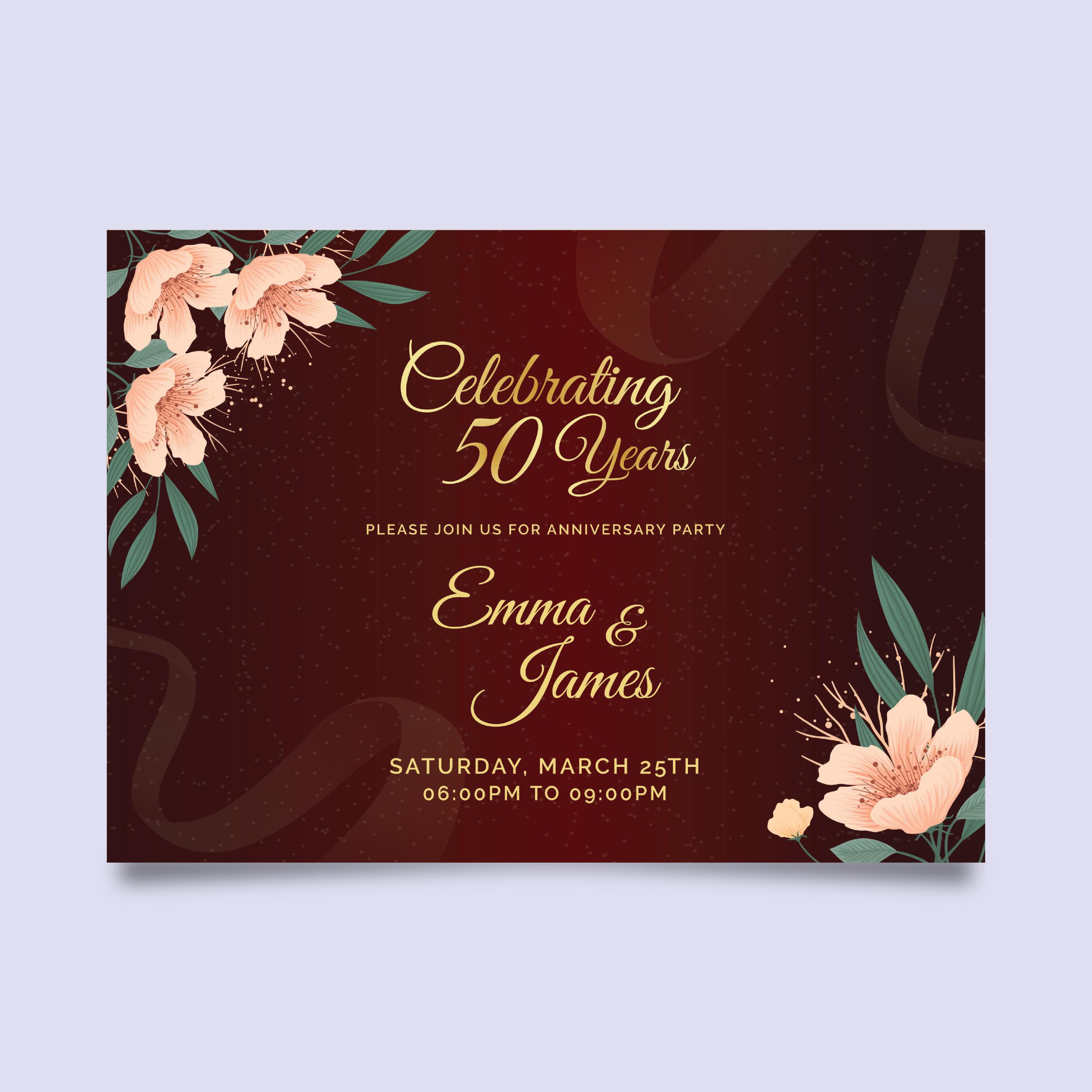Anniversary Invitation (Template Based)