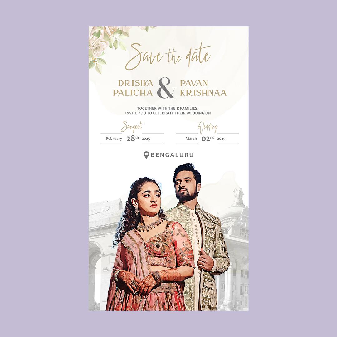 Custom Digital Invitation Design (9 : 16 vertical)