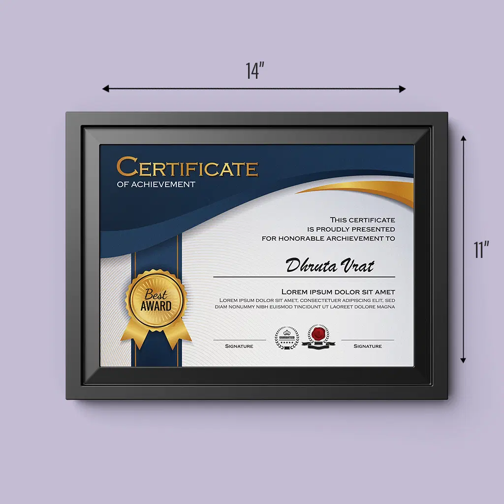 Custom Certificate Design (Portrait)