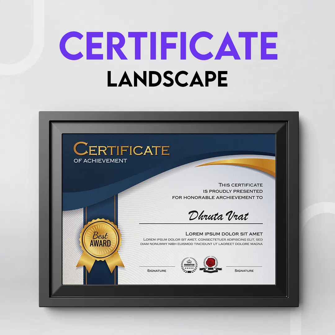 Custom Certificate Design (Portrait)