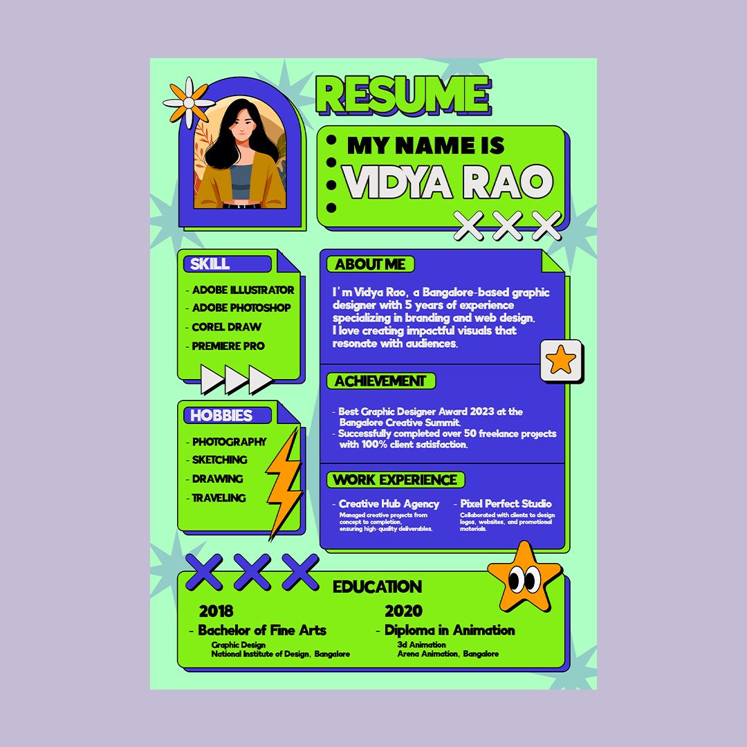 Creative Resume/CV Design (with Copyediting)