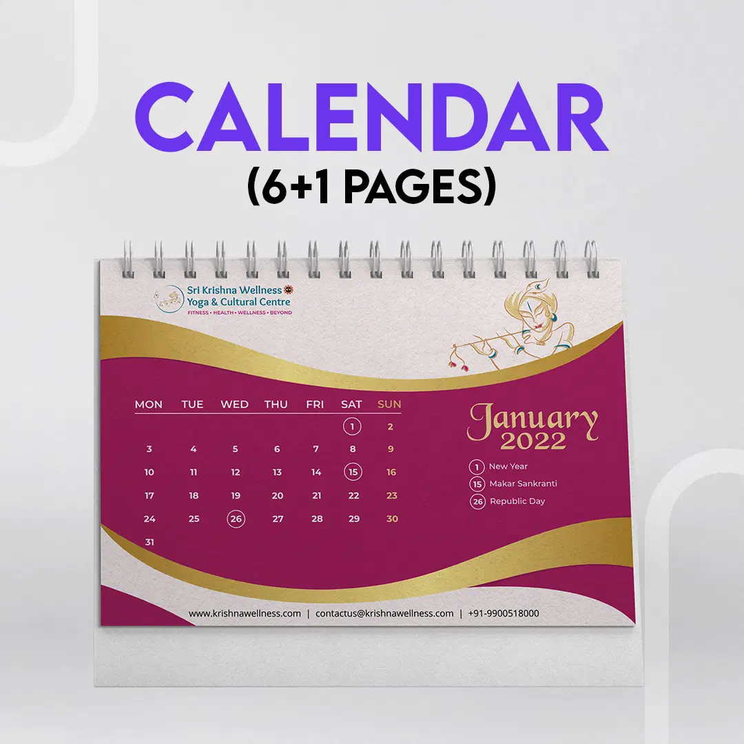 Desk/Wall Calendar Design(6+1 Pages)