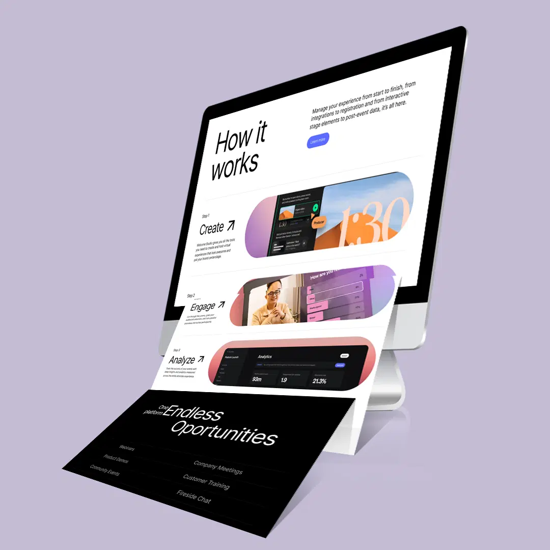 Website/Landing Page UI Design (6 Screens)