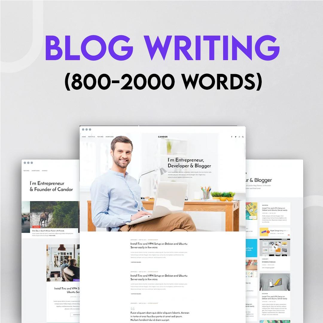 Blog Writing (800-2000 Words)