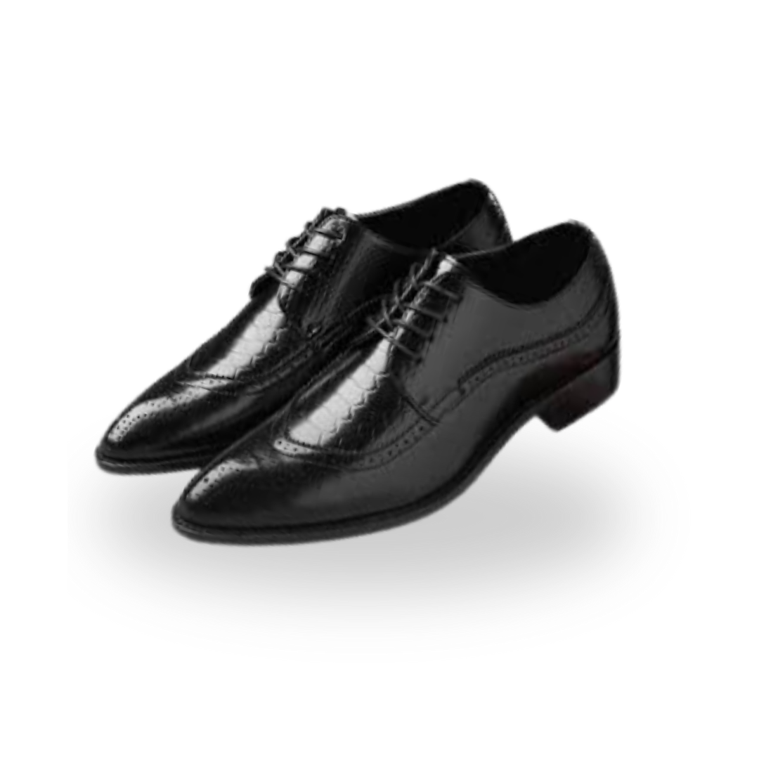 Classic Black Leather Dress Shoes