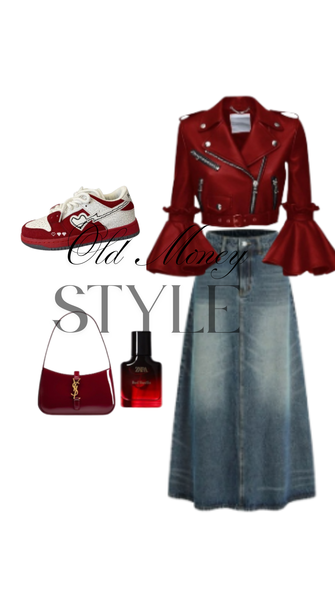 Red Leather Biker Jacket