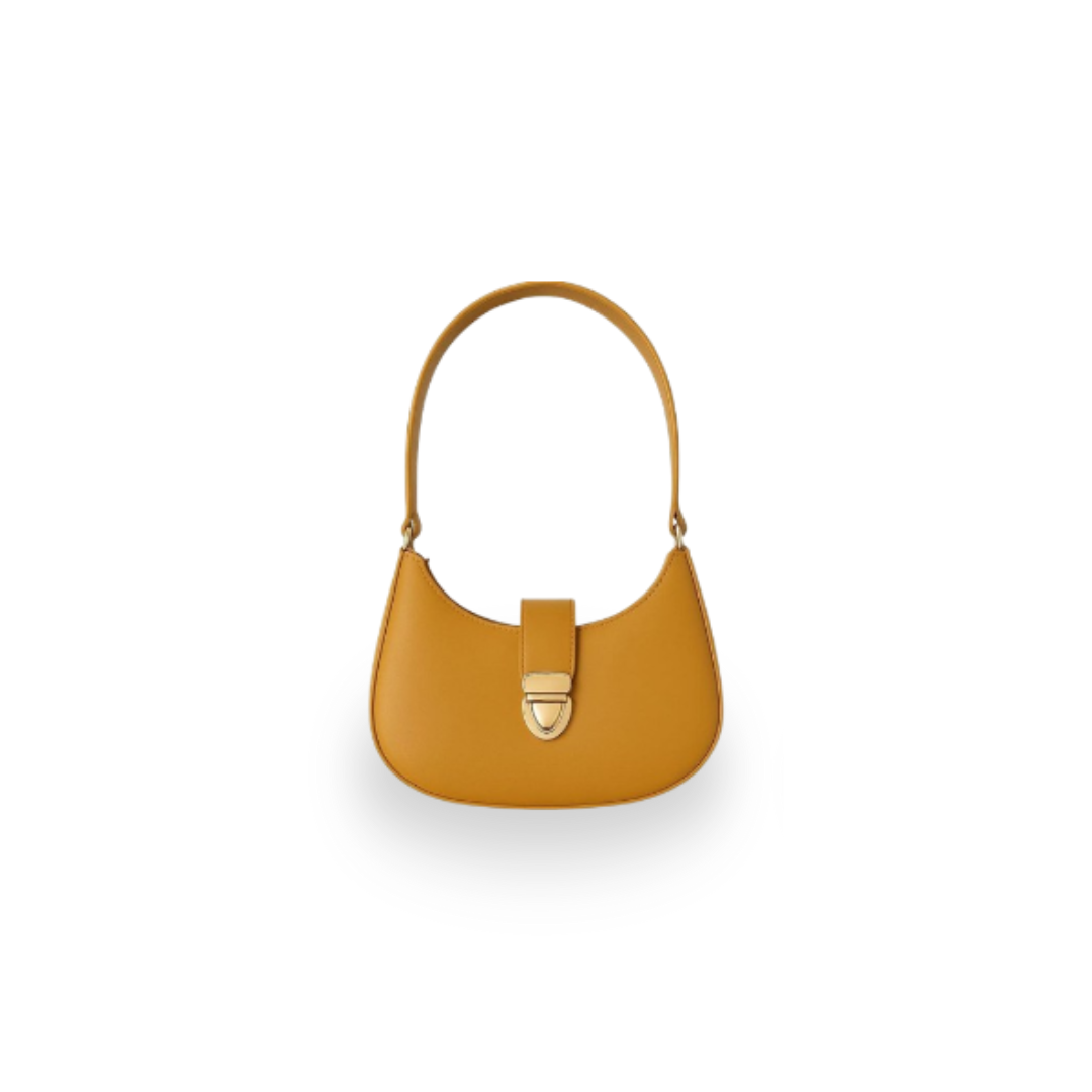 Mustard Yellow Leather Shoulder Bag