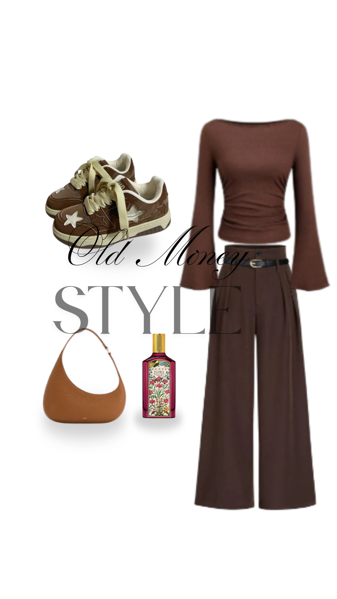 Women's Brown Wide-Leg Pants Outfit