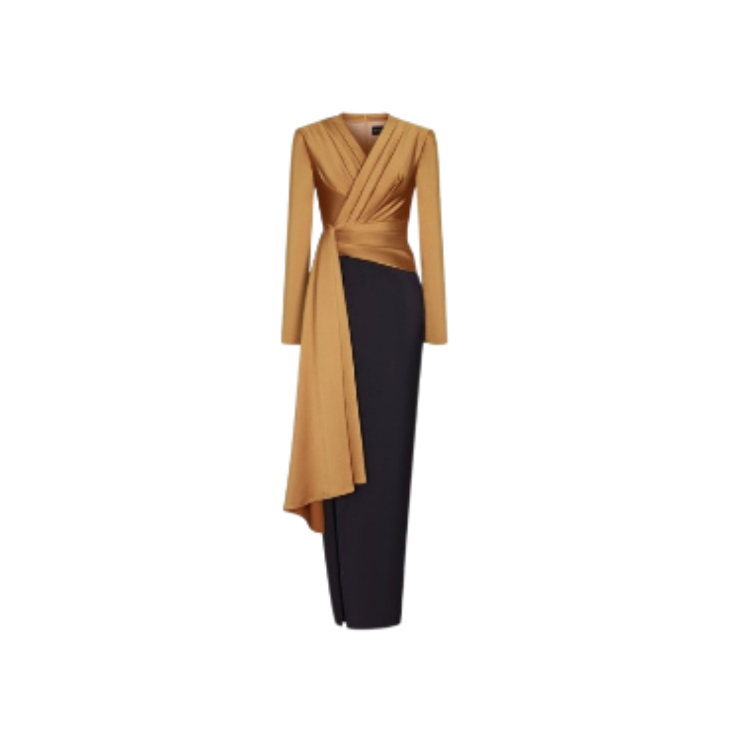 Elegant Two-Tone Evening Gown