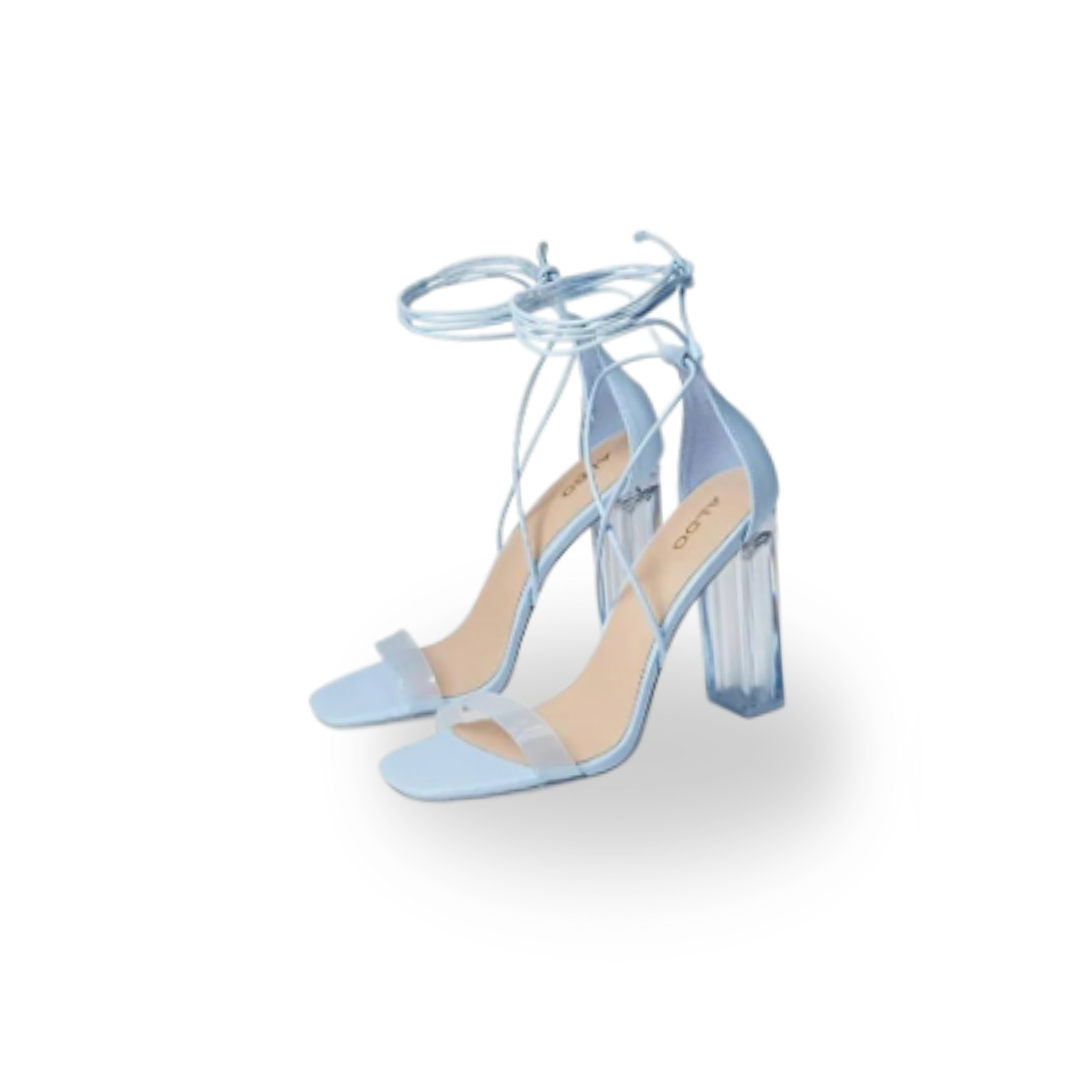 Light Blue Strappy High Heels