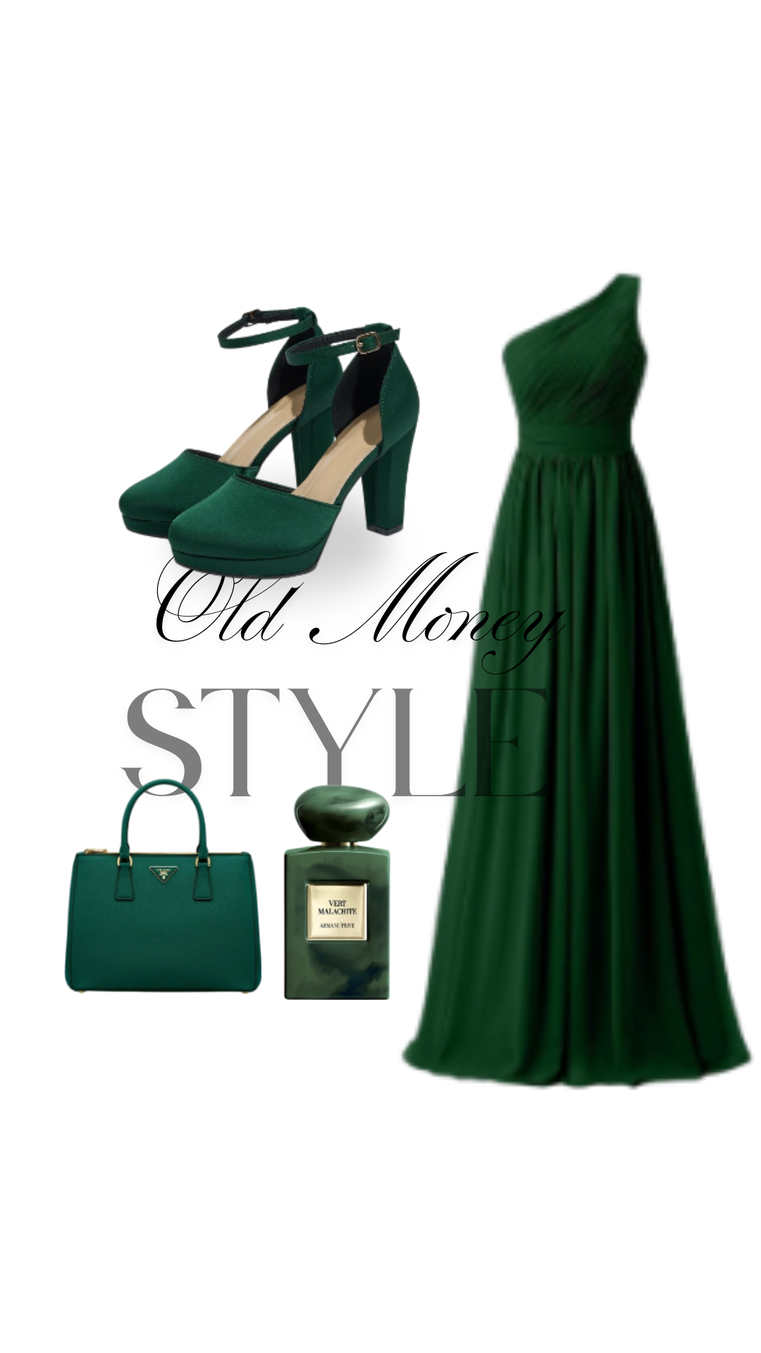 Elegant Dark Green One-Shoulder Evening Dress