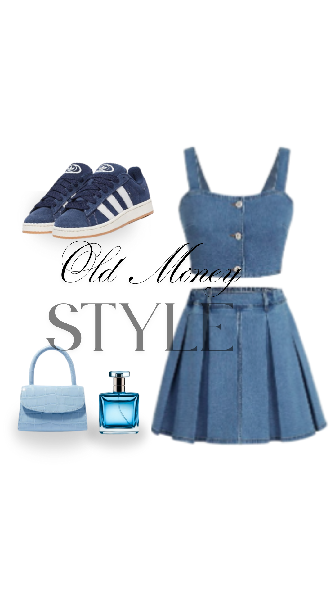 Denim Two-Piece Skirt Set