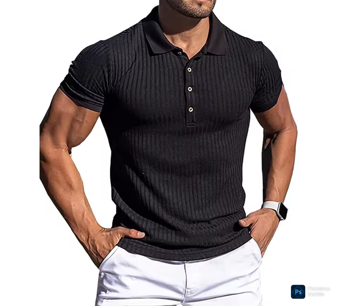 Camisa Polo Masculina Preta