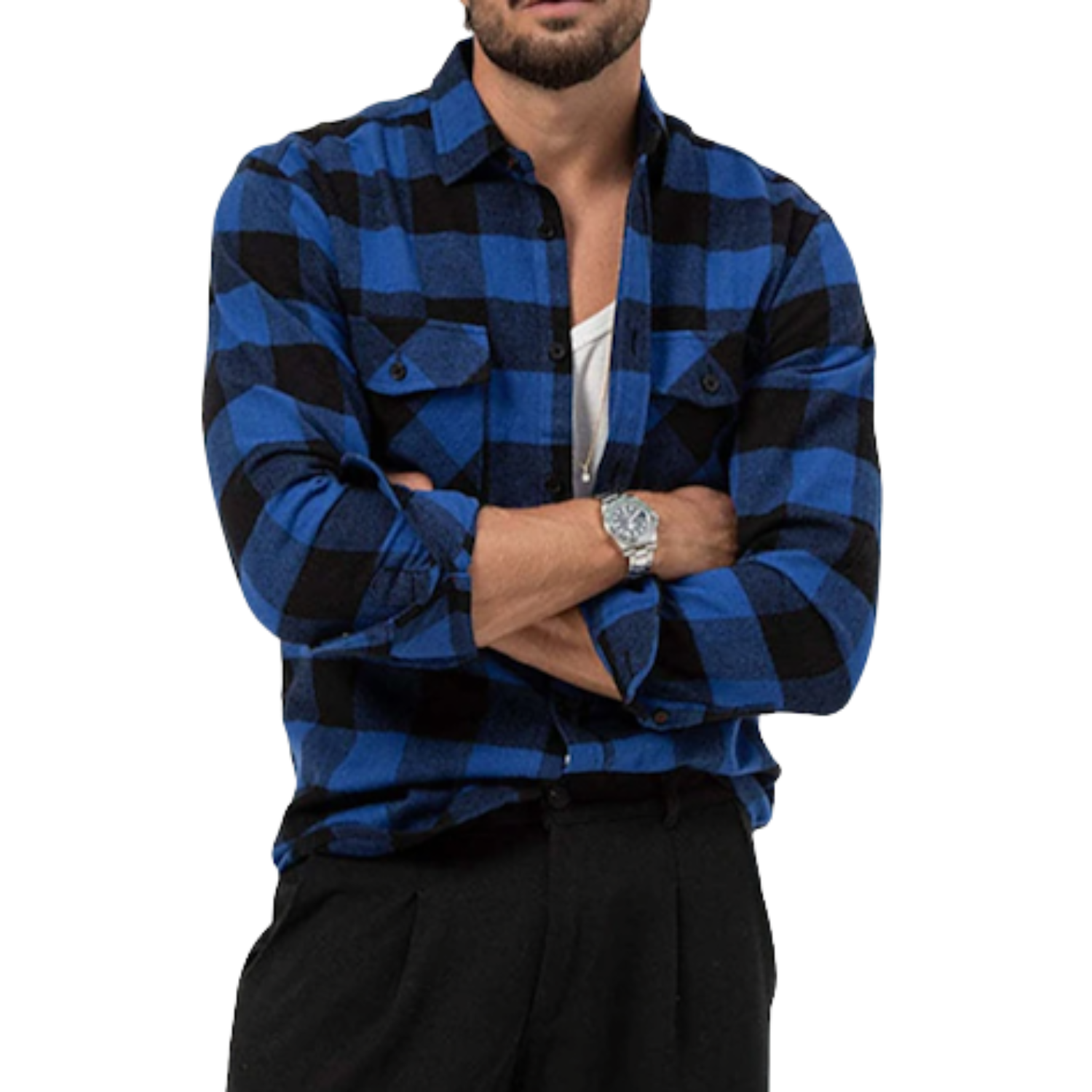 CAMISA XADREZ MANGA LONGA CORES.