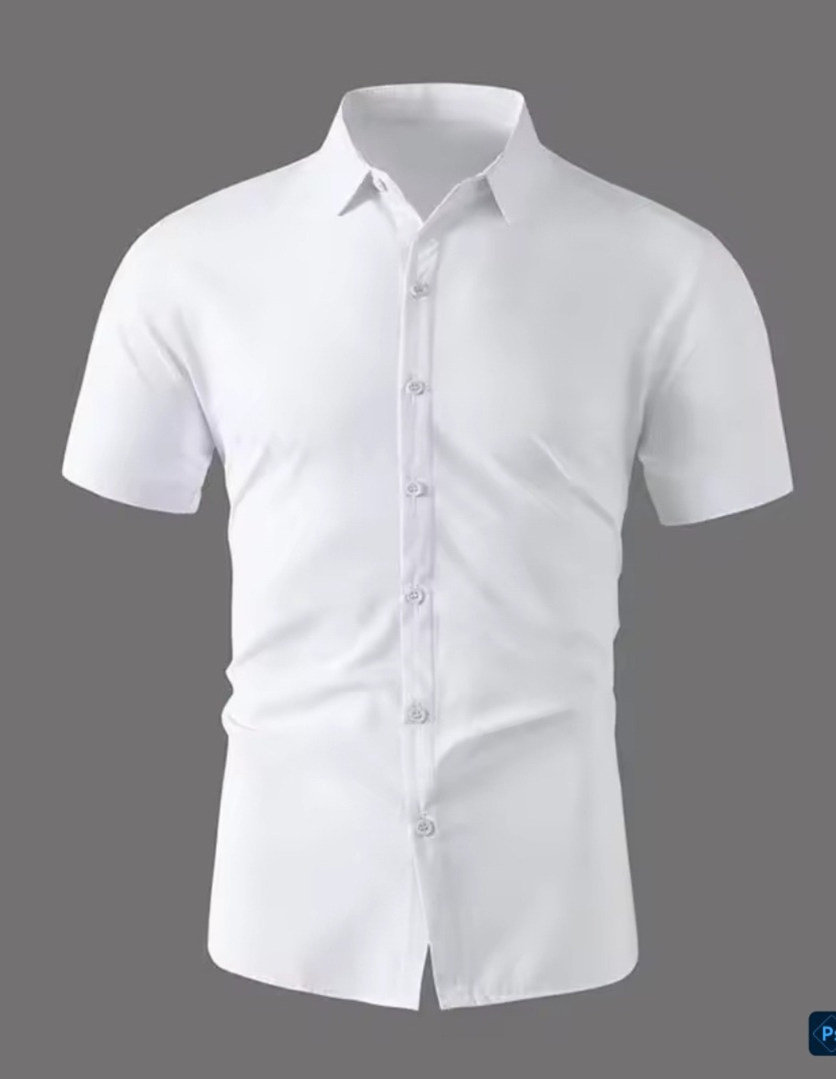 CAMISA MASCULINA MANGA CURTA SLIM SPORT FINO EM ALGODÃO  CONFORTO TOTAL.