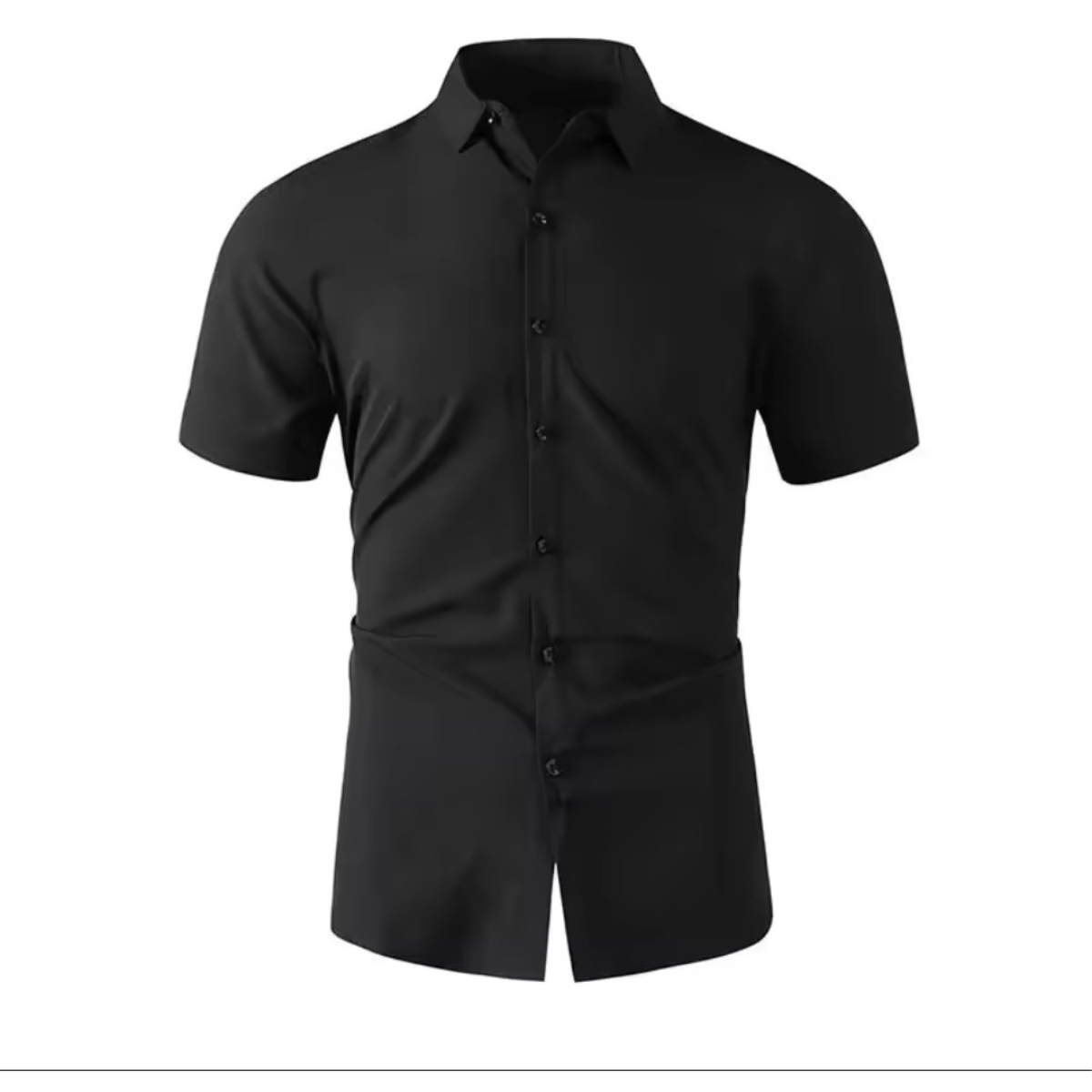 CAMISA MASCULINA MANGA CURTA SLIM SPORT FINO EM ALGODÃO  CONFORTO TOTAL.