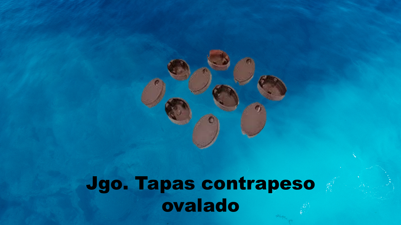 Jgo. Tapa contrapeso ovalado 