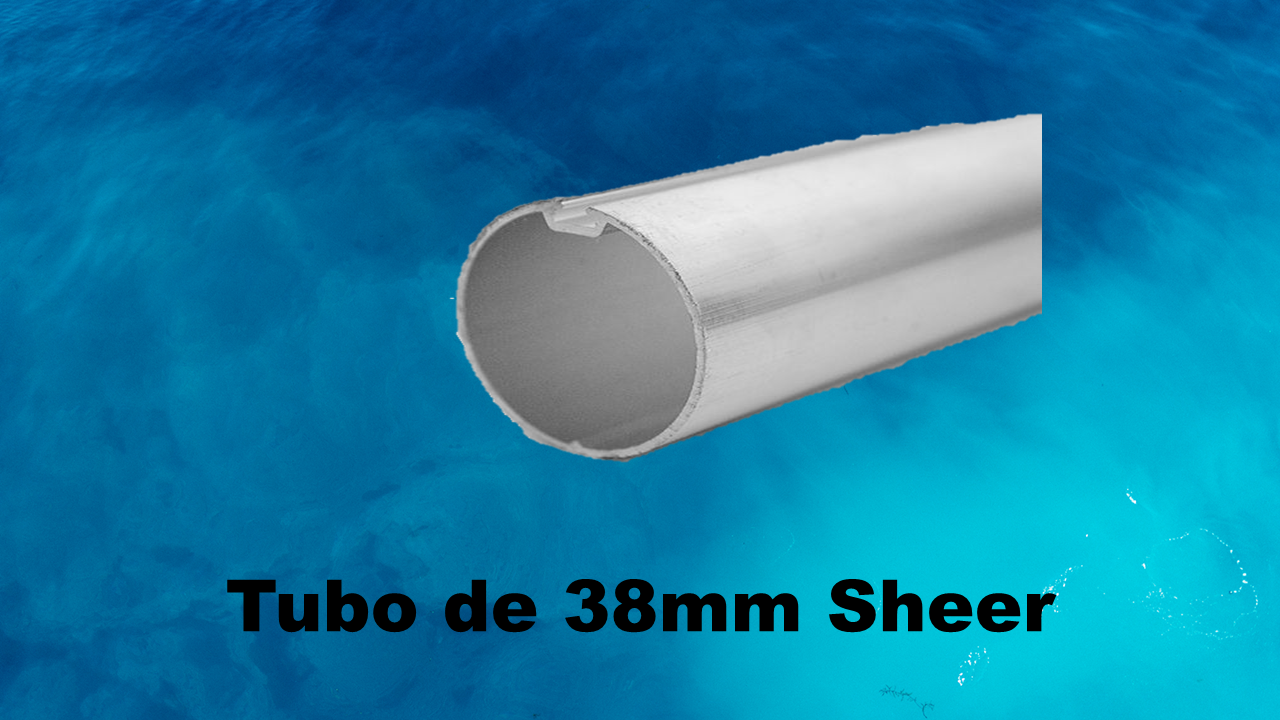 Tubo de 38 mm sheer/ enrollable 
