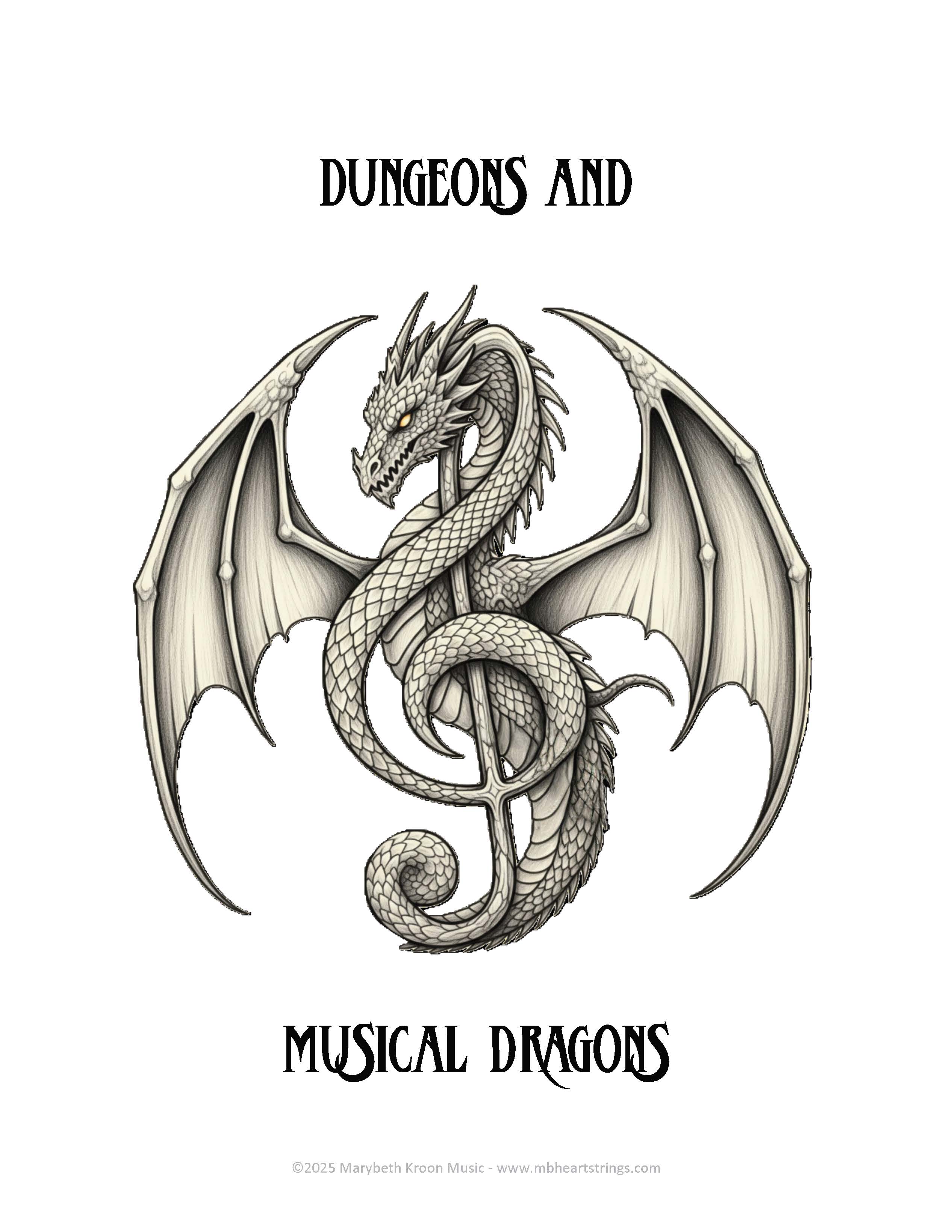 Dungeons and Musical Dragons Piano Notebook