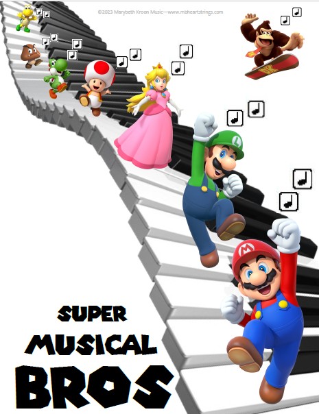 Super Musical Bros Piano Notebook
