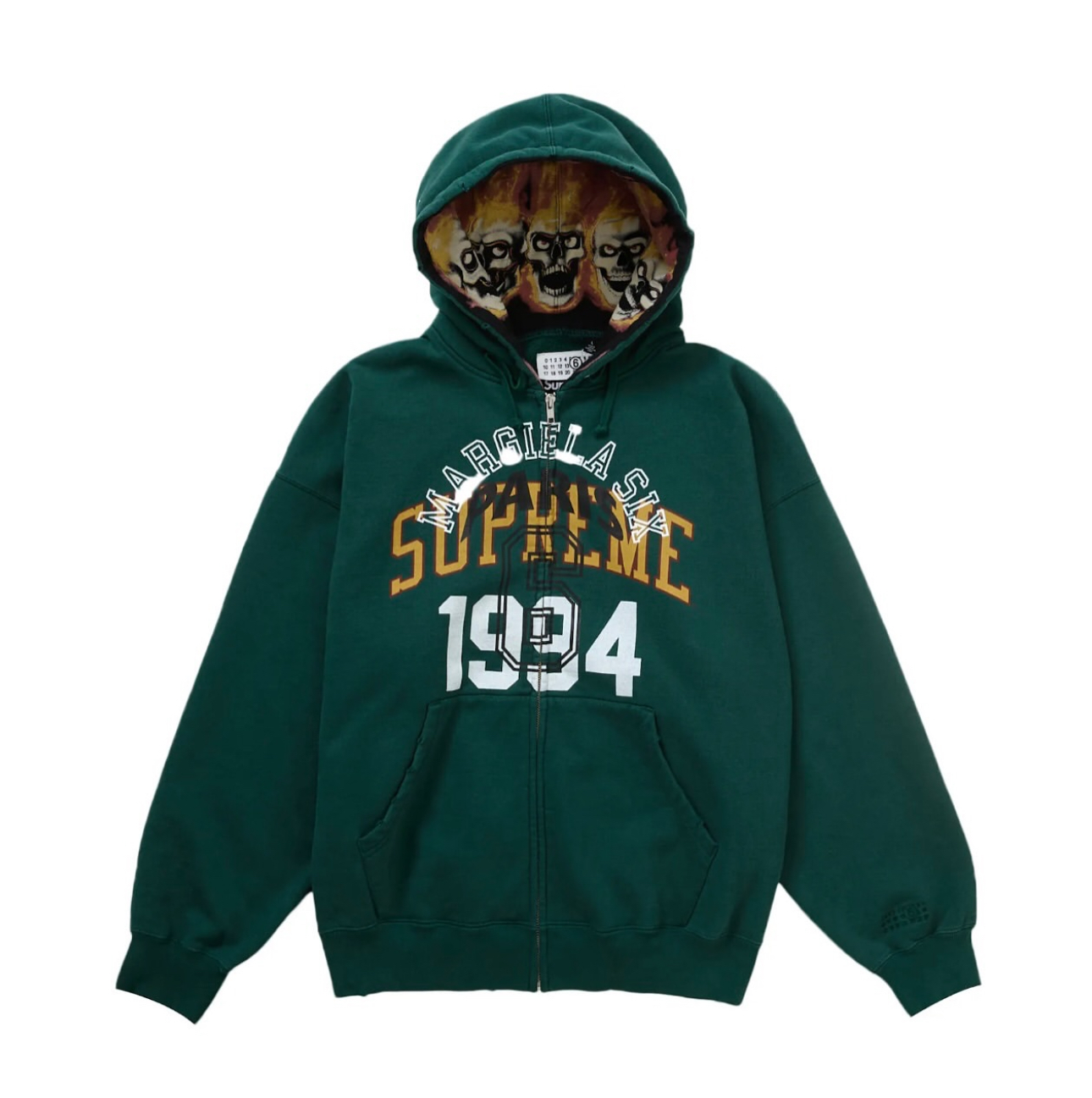 Supreme MM6 Maison Margiela Zip Up Hooded Sweatshirt