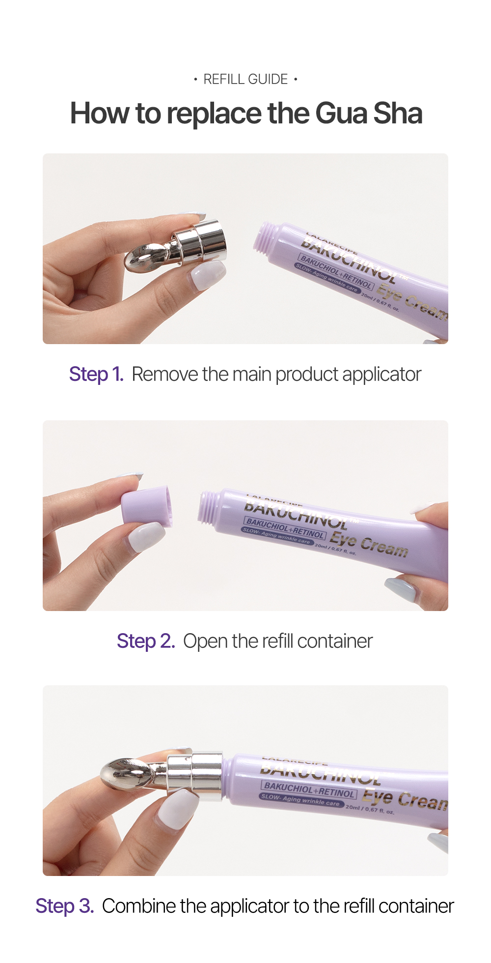  LALARECIPE Bakucinol™ Gua Sha Eye Cream