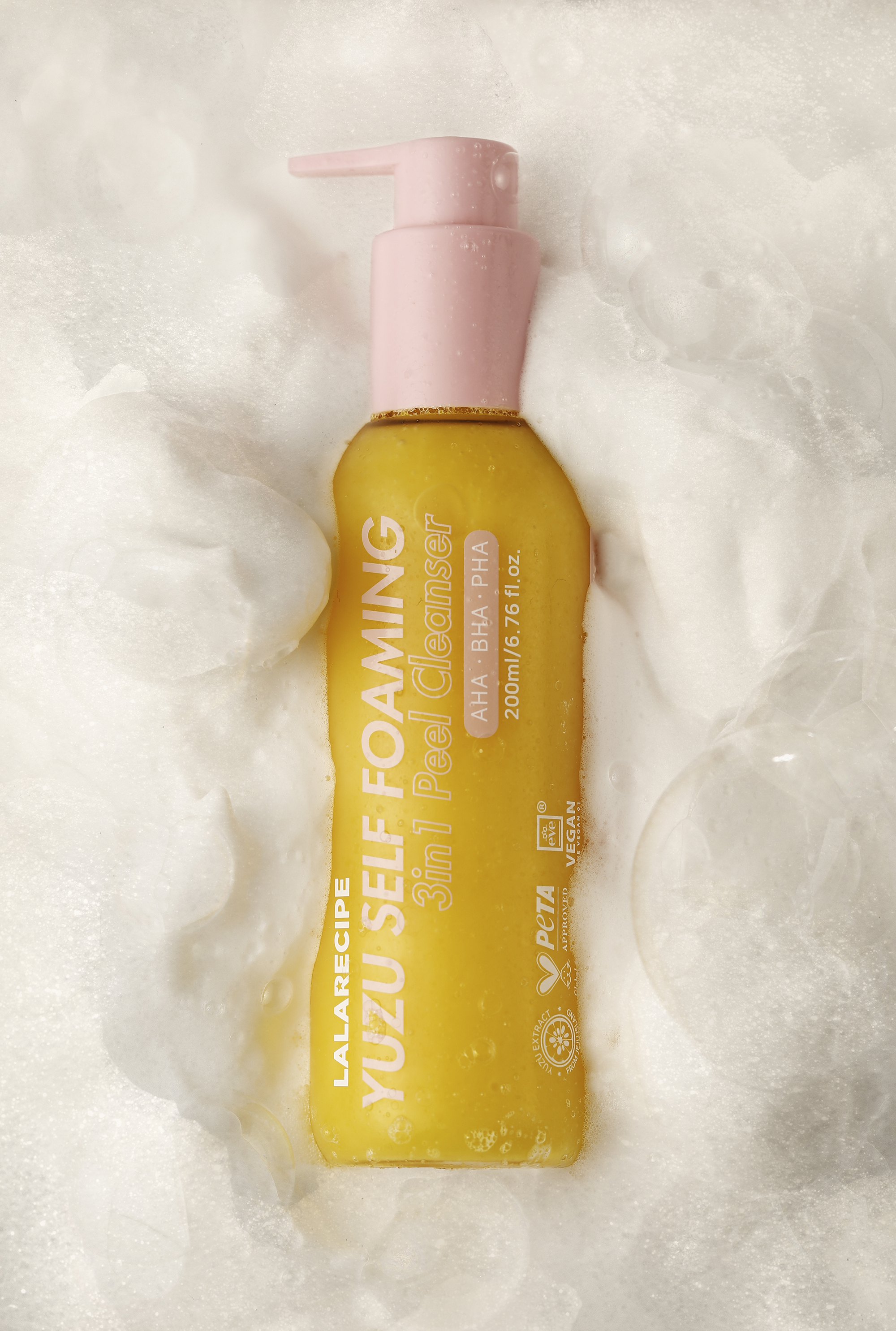 LALARECIPE Yuzu Self Foaming 3in1 Cleanser (200ml)