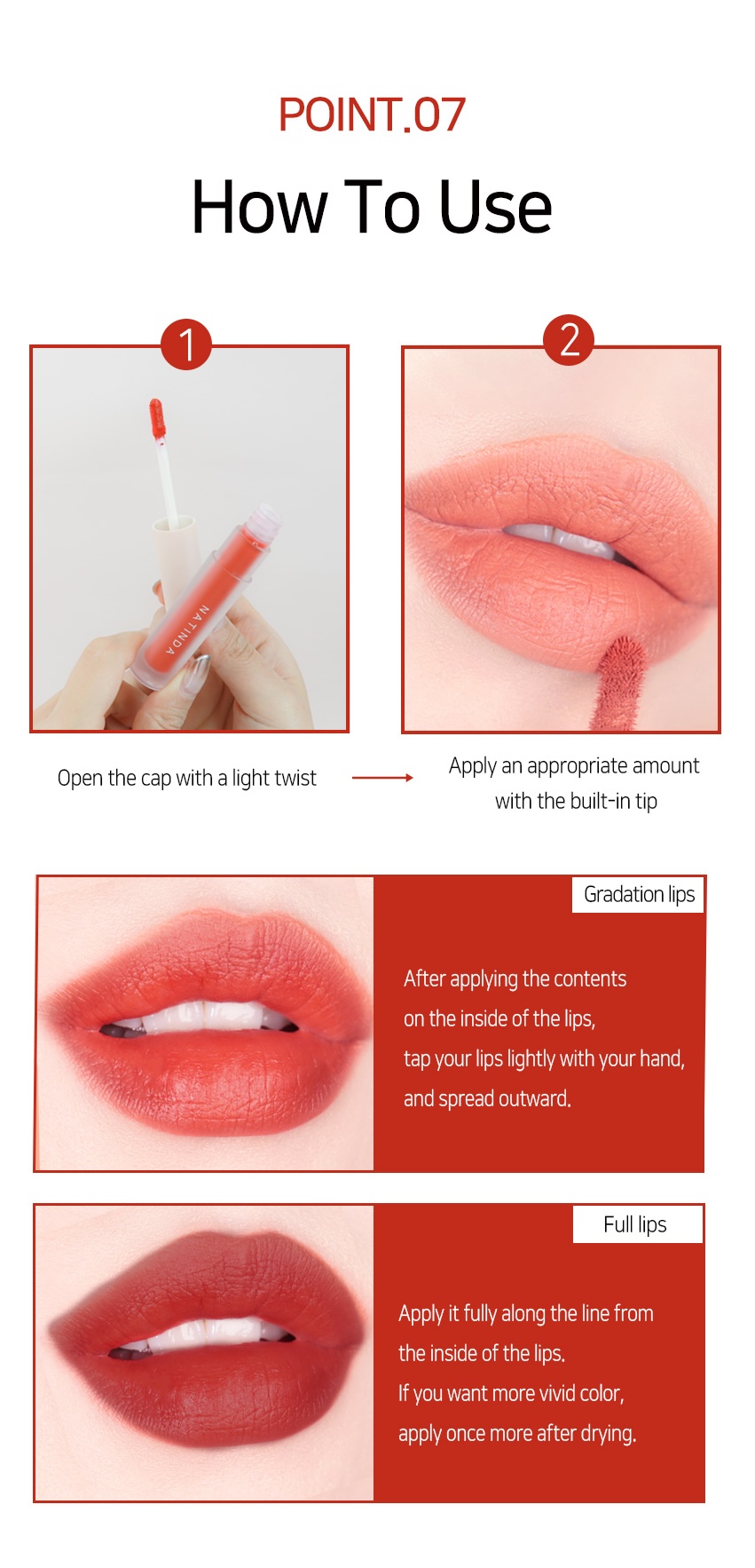 NATINDA Matte Velvet Tint – NO.02 Romance Leading Lady