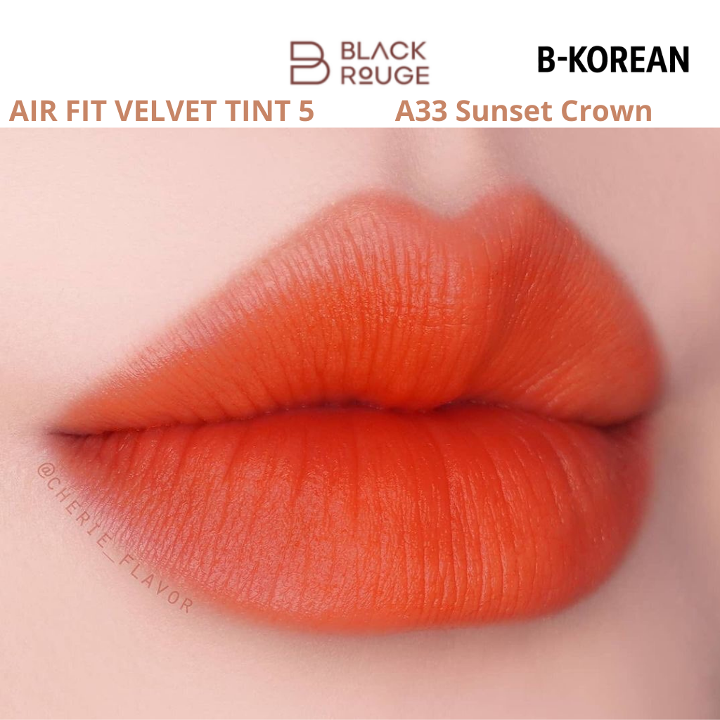 Black Rouge Air Fit Velvet Tint 7 -A33 Sunset Crown -بلاك روج إير فيت فيلفيت تينت