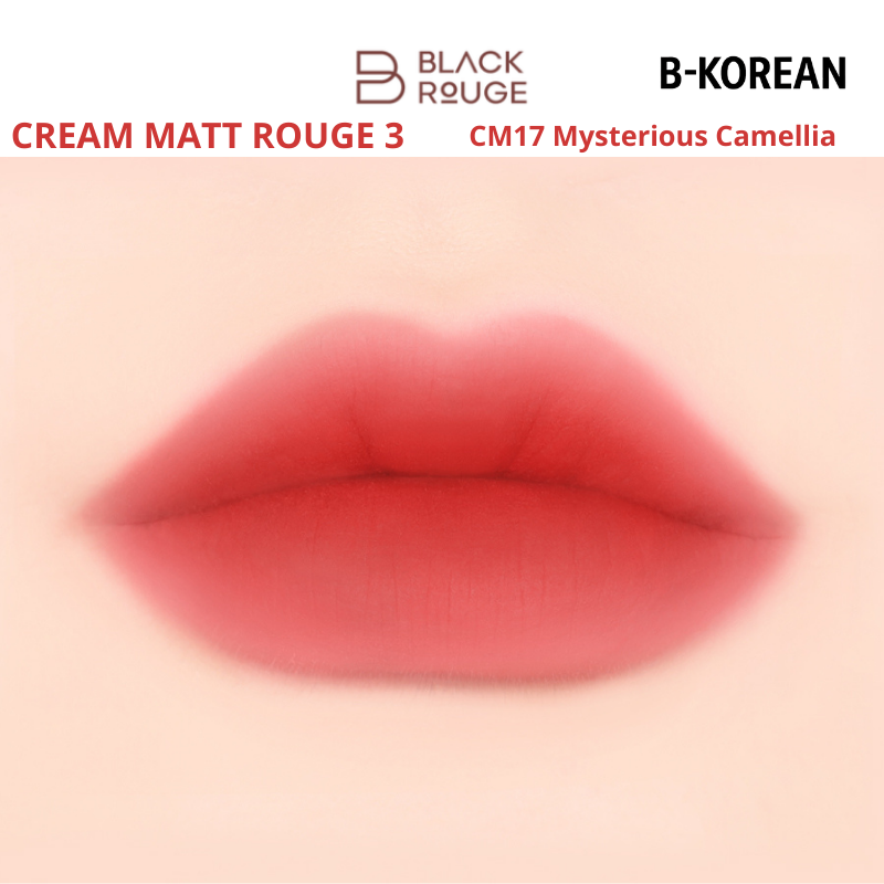 CREAM MATT ROUGE 3 - CM17 Mysterious Camellia -  بلاك روج كريم مات روج 3