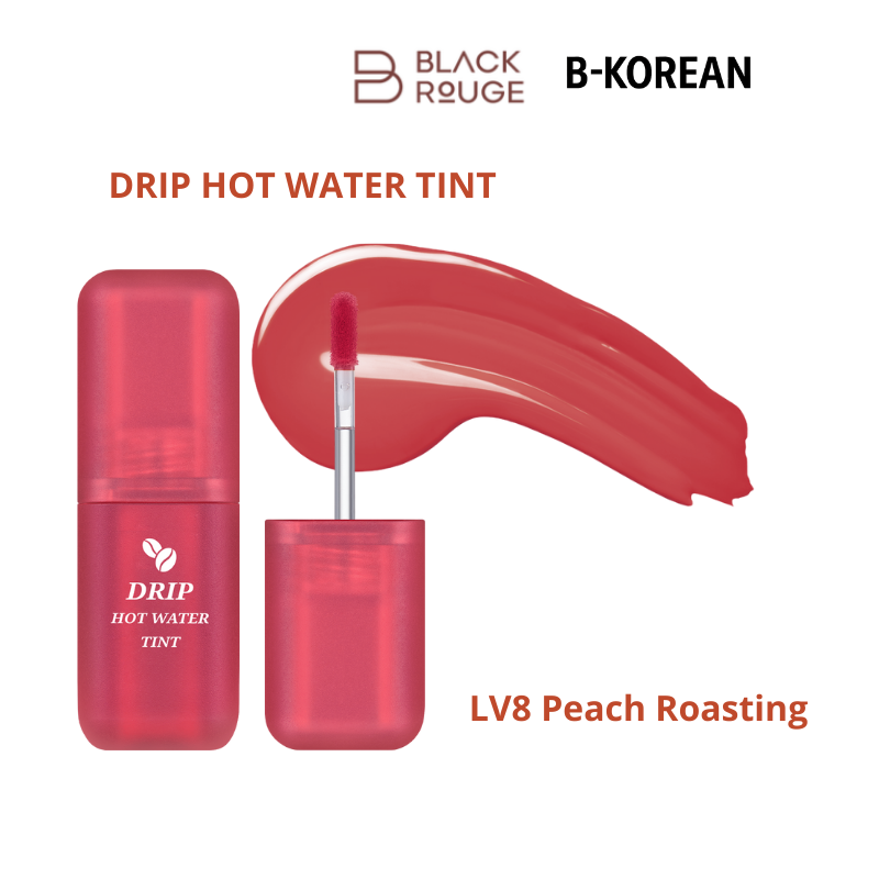  Black Rouge Drip Hot Water Tint -LV8 Peach Roasting-  أحمر شفاه أسود - تنت ماء ساخن بالتنقيط