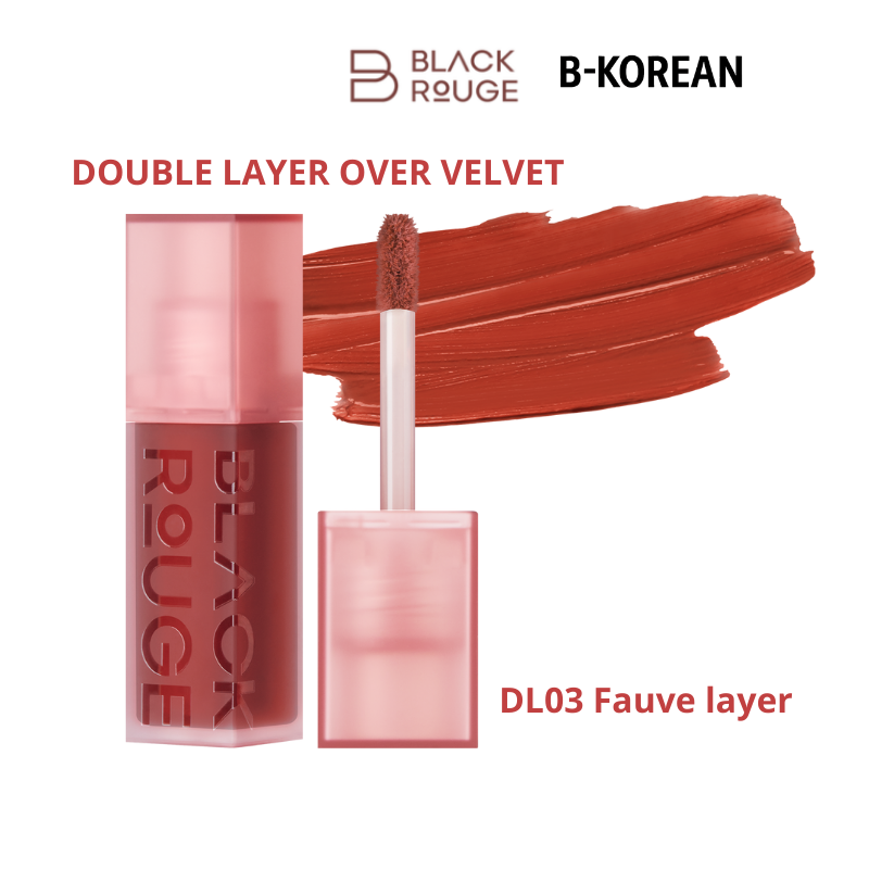 BLACK ROUGE - Double Layer Over Velvet - DL03 Fauve kleur- أحمر شفاه أسود - طبقة مزدوجة فوق المخمل