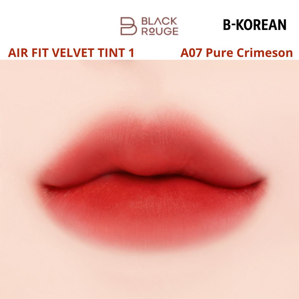 Black Rouge Air Fit Velvet Tint 1 -A07 Pure Crimson -بلاك روج إير فيت فيلفيت تينت  