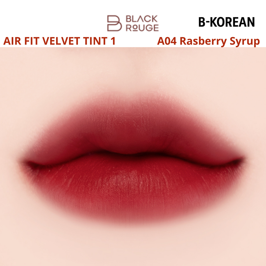 Black Rouge Air Fit Velvet Tint 1 -A04 Rasberry Syrup -بلاك روج إير فيت فيلفيت تينت  