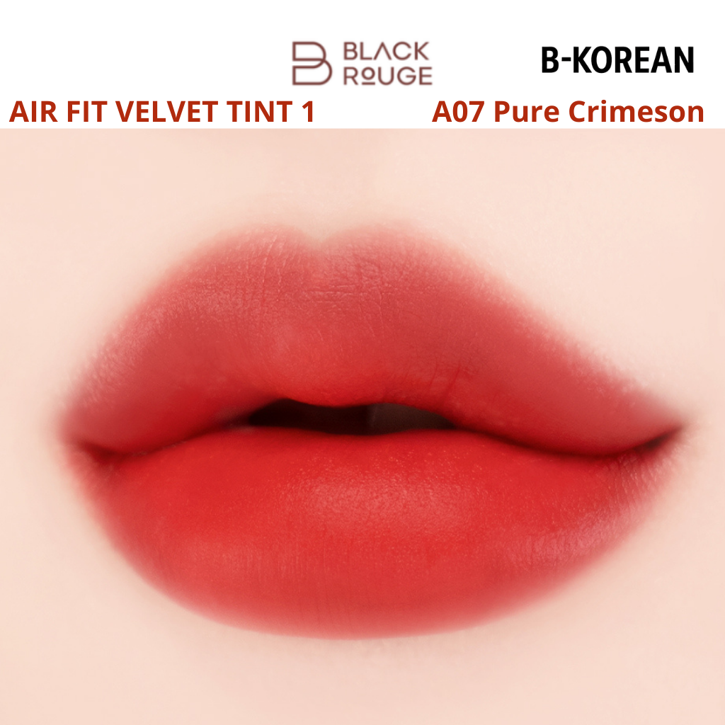 Black Rouge Air Fit Velvet Tint 1 -A07 Pure Crimson -بلاك روج إير فيت فيلفيت تينت  