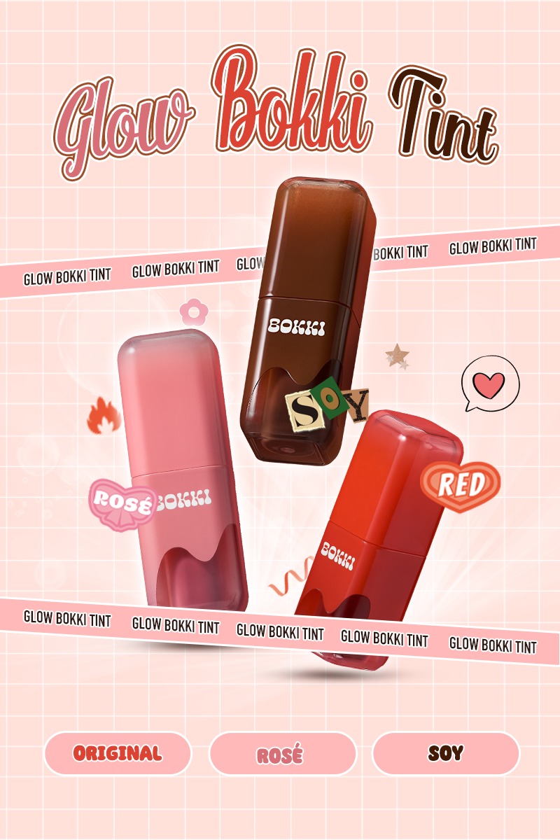 BLACK ROUGE - Glow Bokki Tint - GB05 Carbo Rose -أحمر شفاه أسود - لون بوكي المتوهج