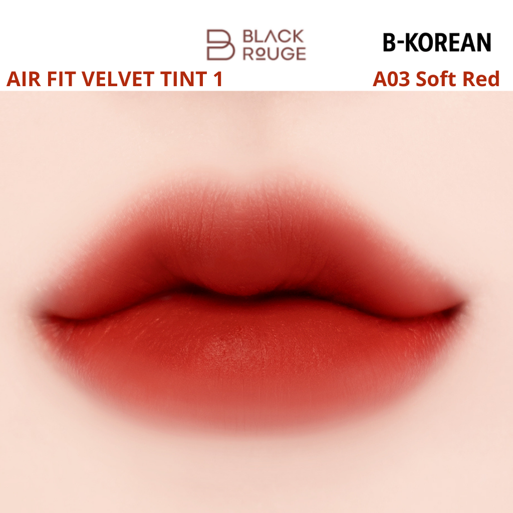 Black Rouge Air Fit Velvet Tint 1 -A03 Soft Red -بلاك روج إير فيت فيلفيت تينت  