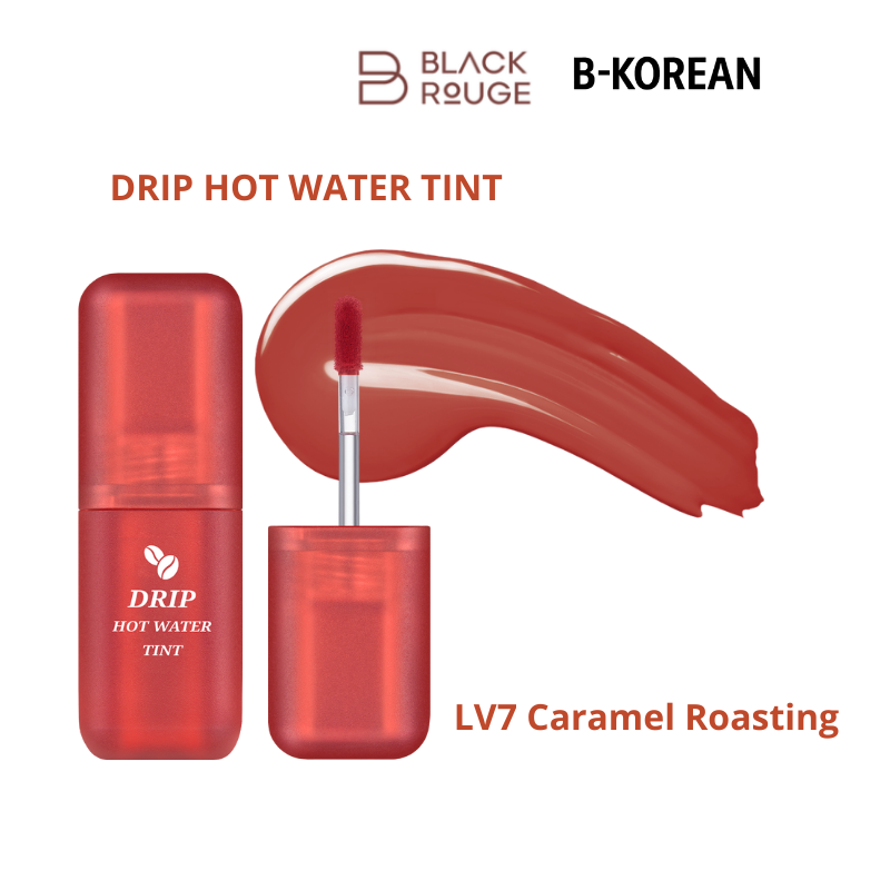 Black Rouge Drip Hot Water Tint -LV7 Caramel Roasting- أحمر شفاه أسود - تنت ماء ساخن بالتنقيط