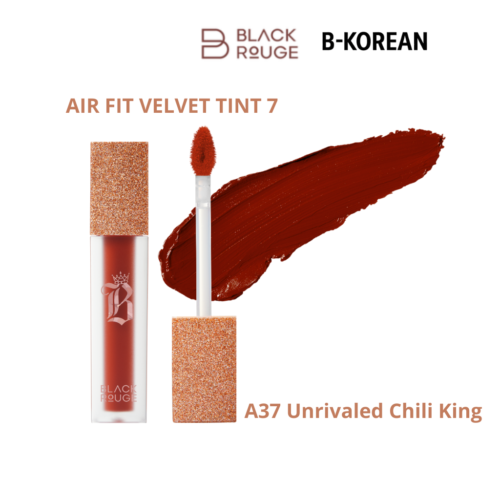 Black Rouge Air Fit Velvet Tint 7 -A37 Unrivaled Chili King -بلاك روج إير فيت فيلفيت تينت