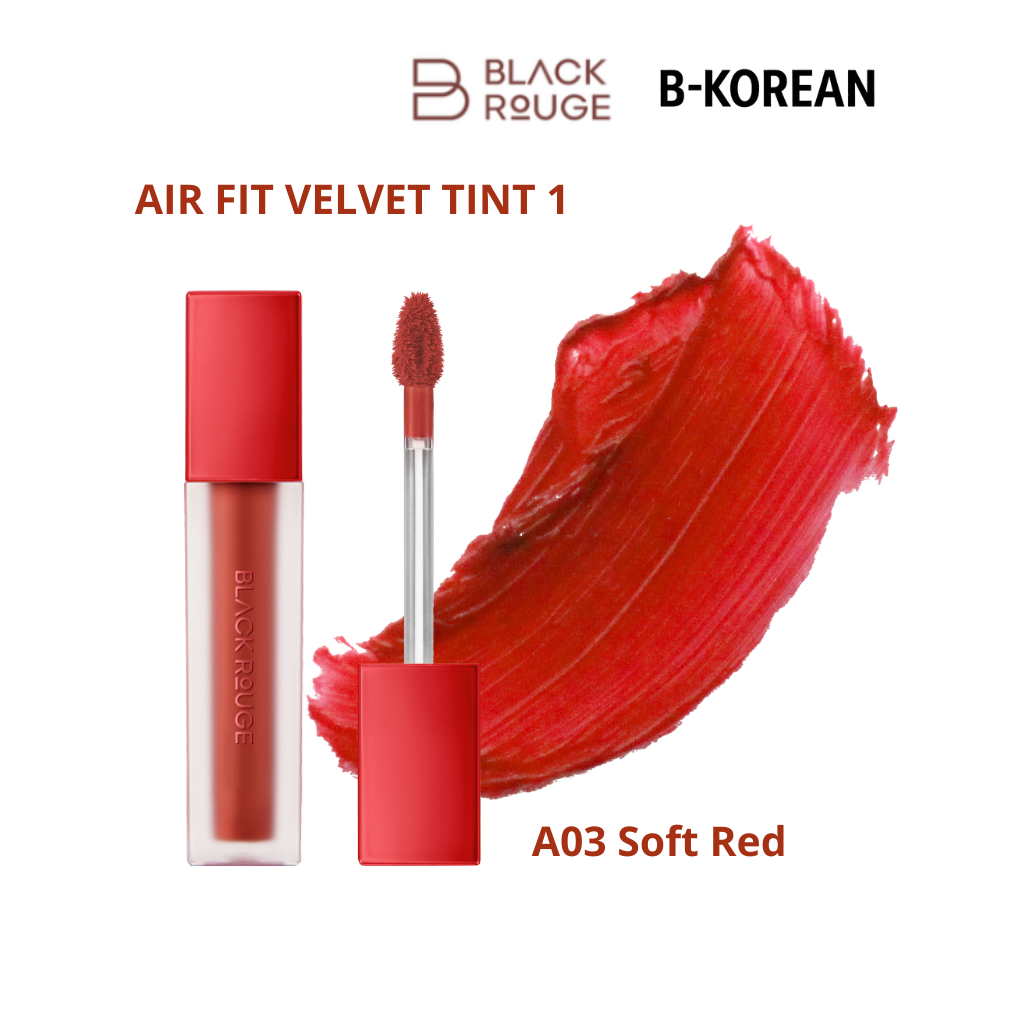 Black Rouge Air Fit Velvet Tint 1 -A03 Soft Red -بلاك روج إير فيت فيلفيت تينت