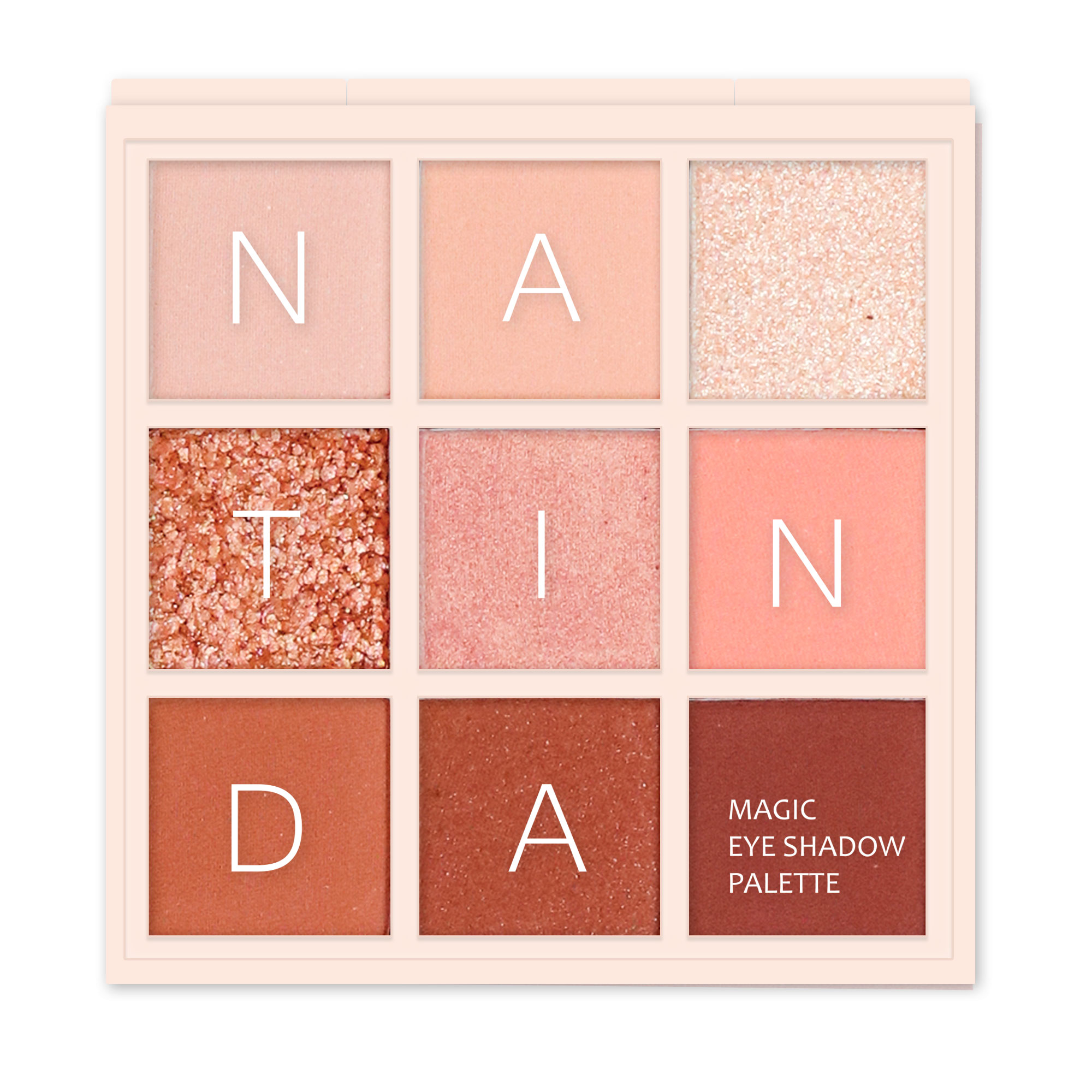 	NATINDA MAGIC EYE SHADOW PALETTE- NO.01-Coral Smoothie - باليت ظلال العيون