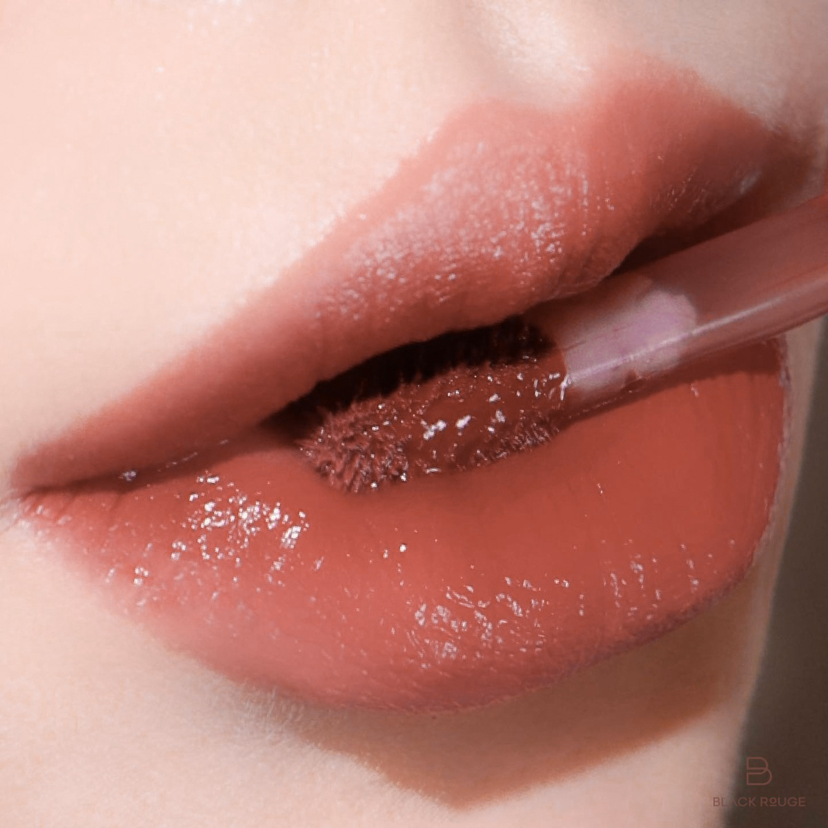 BLACK ROUGE - Double Layer Over Velvet 2- 	DL08 Apricot Nudism -أحمر شفاه أسود - طبقة مزدوجة فوق المخمل 2