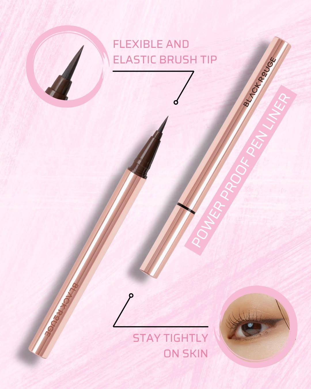 BLACK ROUGE - Power Proof Pen Liner - P01 Deep Black-بلاك روج باور بروف